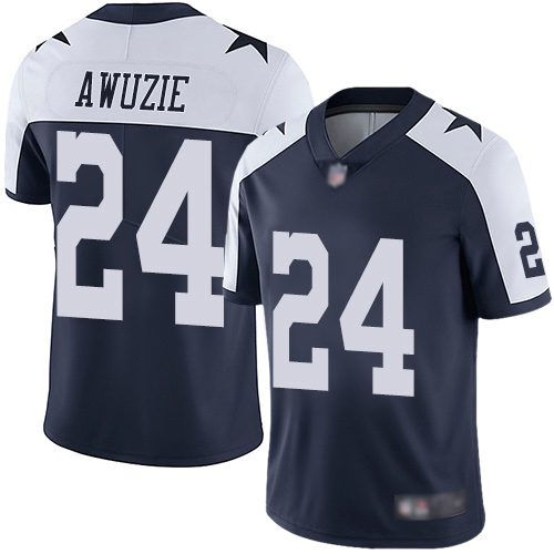 Men Dallas Cowboys Limited Navy Blue Chidobe Awuzie Alternate 24 Vapor Untouchable Throwback NFL Jersey